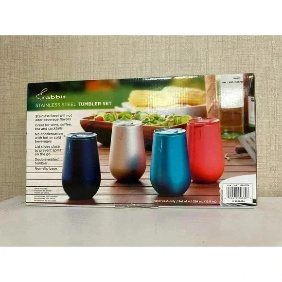 Rabbit stainless steel tumbler set, 4 pack - Picture 4 of 4